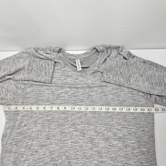 Athleta Womens Beyond Soft Heather Gray Long Sleeve Mindset Sweatshirt XL Top - Picture 7 of 9